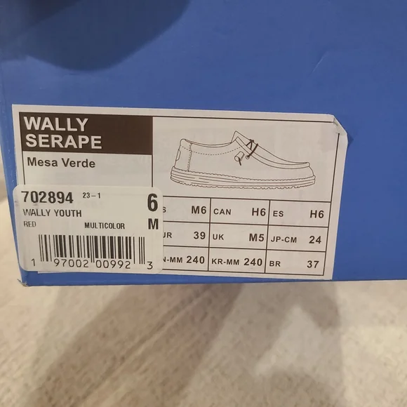 NEW Hey Dude Wally Serape Mesa Verde Slip On Shoes 40017-9BZ Size US L8-M6 Aztec - Picture 8 of 8